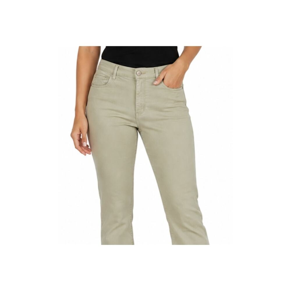 LOFT Pants Womens Size 12 Light Green Modern Kick Crop Soft Stretch Zip Up NWOT